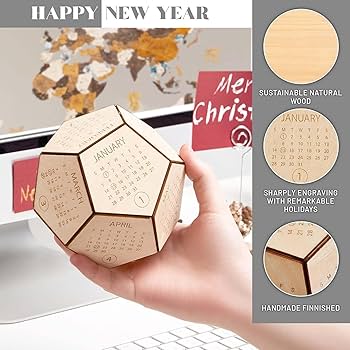 Amazon.co.jp: 木製デスクカレンダー、キューブカレンダー